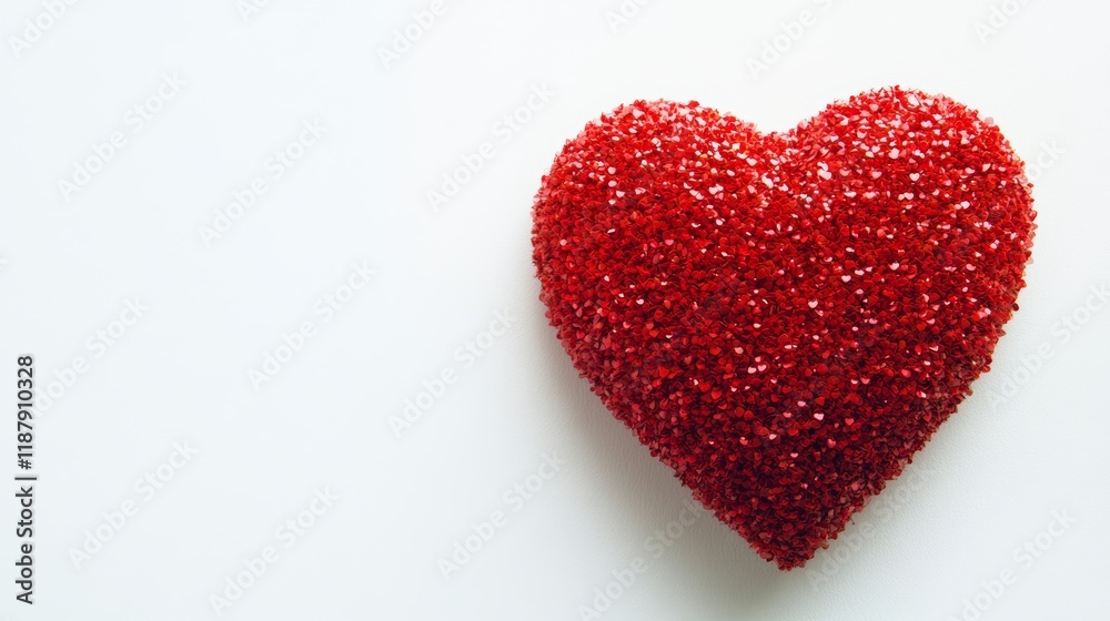 Red heart shape isolated on white Red heart shape isolated on white