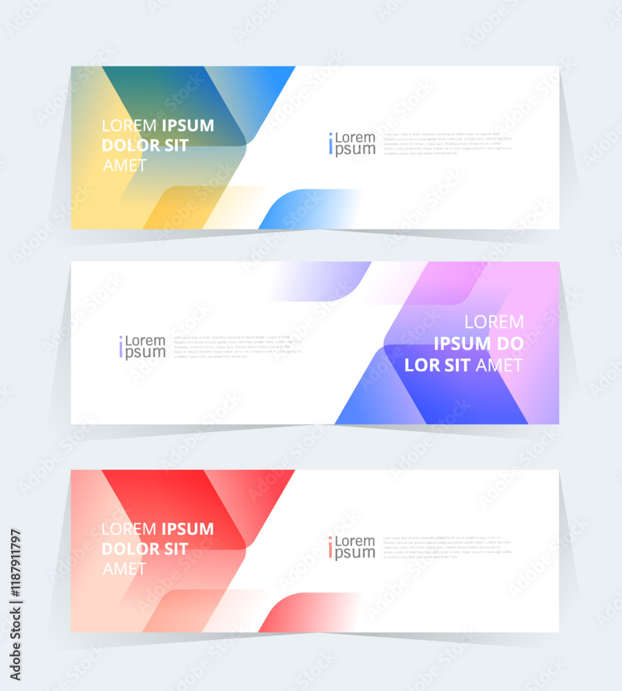 Naklejka premium Geometric banner design with Vector presentation template.
