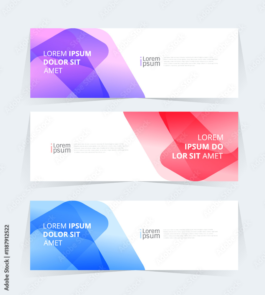 Naklejka premium Geometric banner design with Vector presentation template.