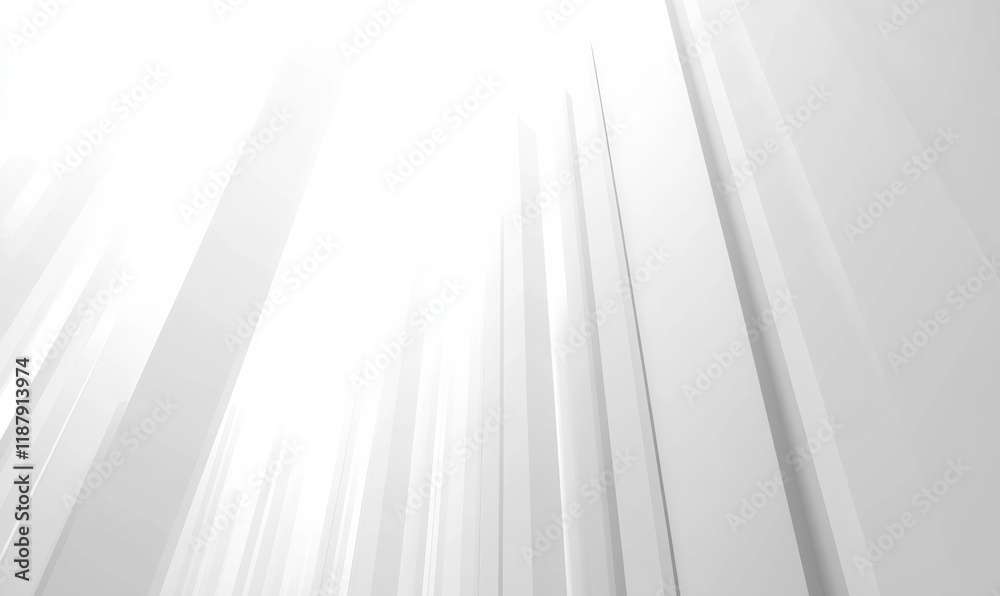 Fototapeta premium Abstract white background with geometric shapes