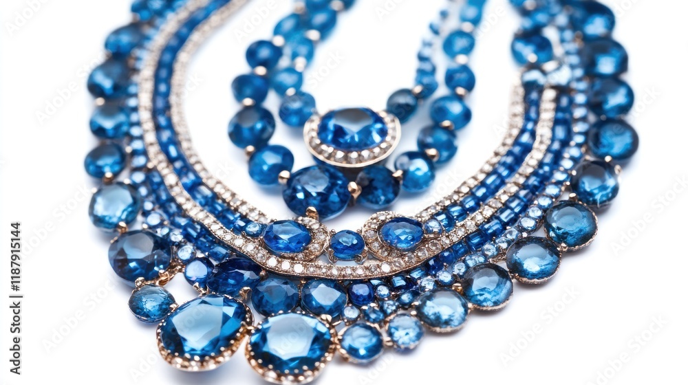 Stunning Blue Topaz and Diamond Necklace Stunning Blue Topaz and Diamond Necklace