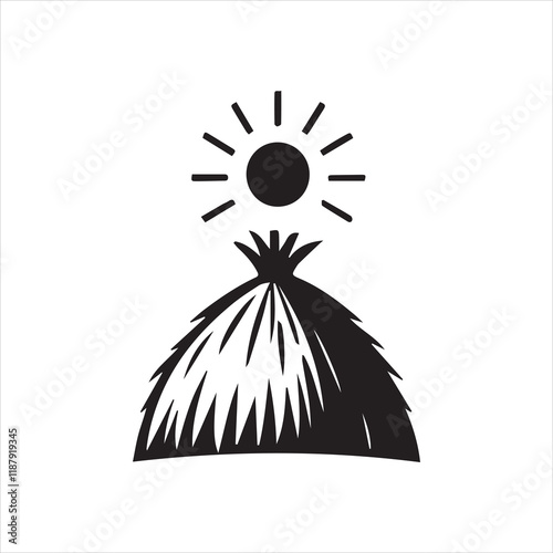 black and white Haystack