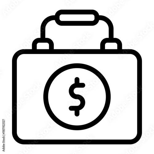 Bag Money Line Icon