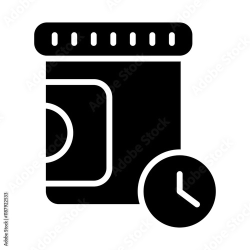 Capsule Jet Lag Solid Icon