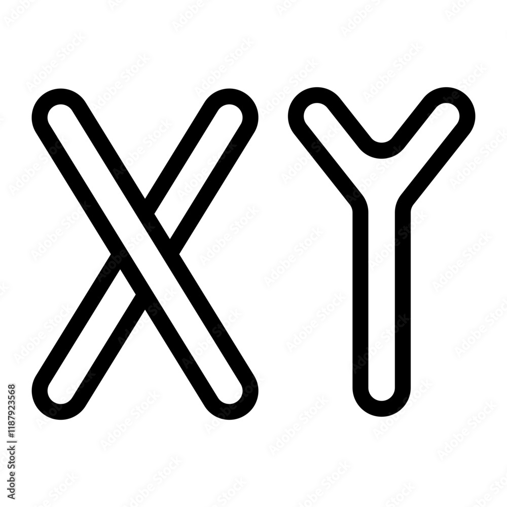 Obraz premium Chromosome Line Icon
