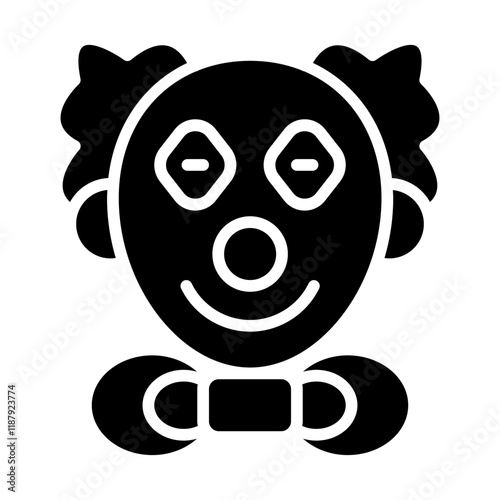 Clown Face Solid Icon