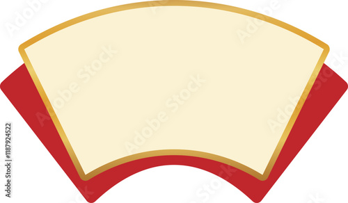 和風の扇型の装飾枠