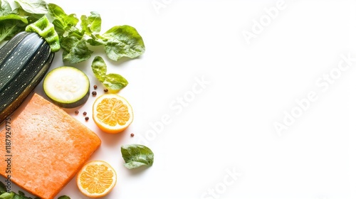 Wallpaper Mural Fresh Zucchini  Lemon    Spinach Food Photography  Healthy Eating Concept Torontodigital.ca