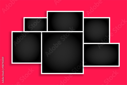 photo display frame collage temple with empty space
