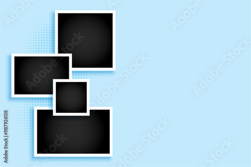 empty moodboard frame collage template design