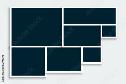 empty photo frame display cover mockup template