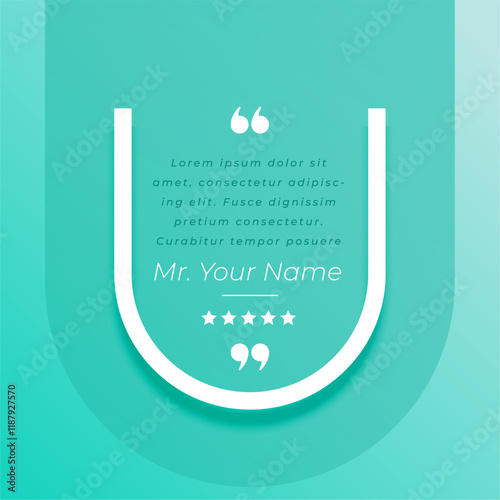 testimonial quotation text background with star rating remark