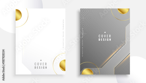 black and white luxurious corporate cover layout in pack