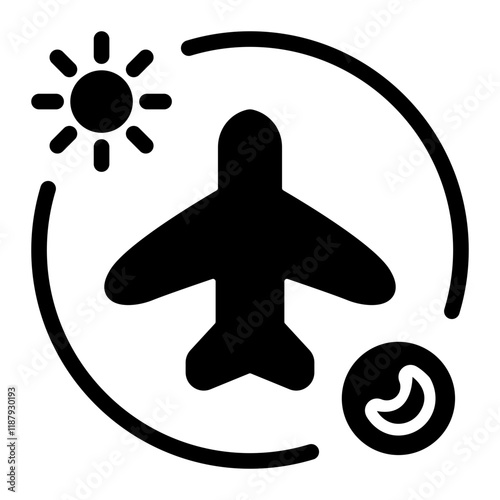 Jet Lag Solid Icon