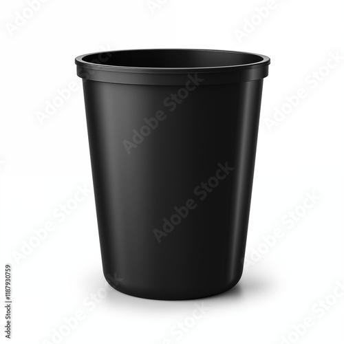 Wallpaper Mural Black Plastic Cup Mockup Disposable Container Beverage Food Torontodigital.ca