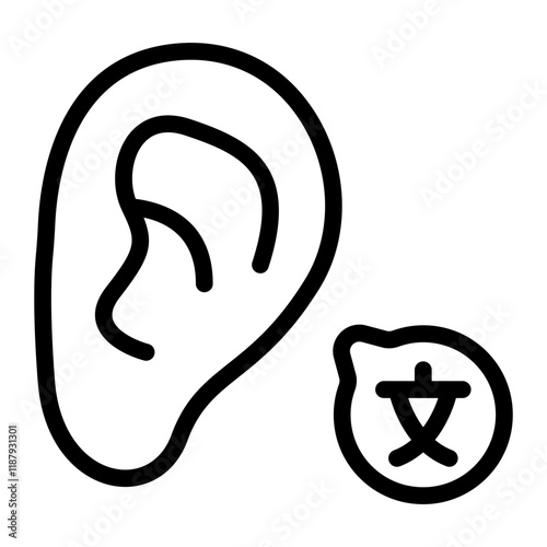 Listening Language Line Icon