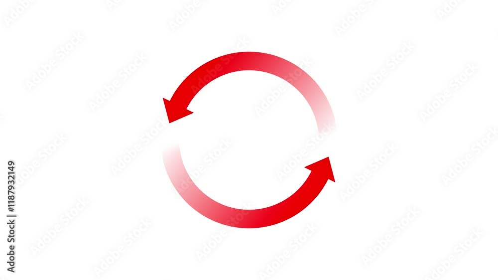 Circle arrow refresh icon rotation animation Motion graphic design on green screen