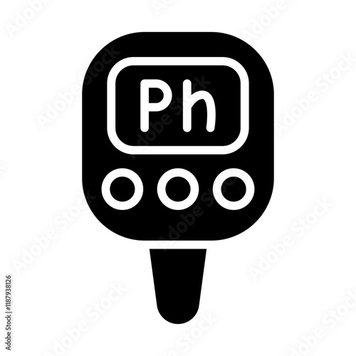 Ph Meter Solid Icon