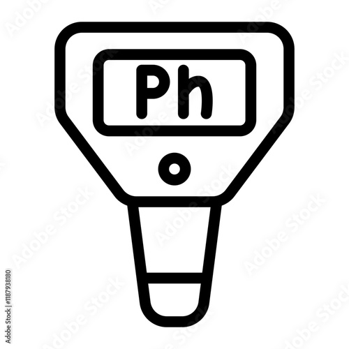 Ph Meter Line Icon
