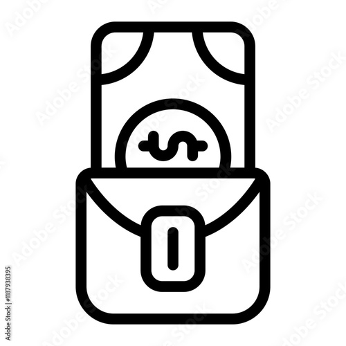 Pocket Money Line Icon
