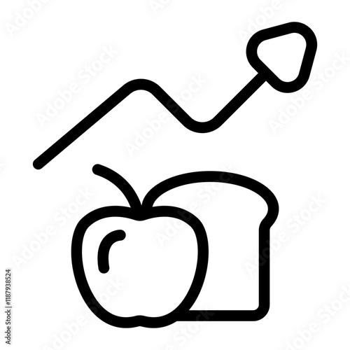 Price Inflation Line Icon