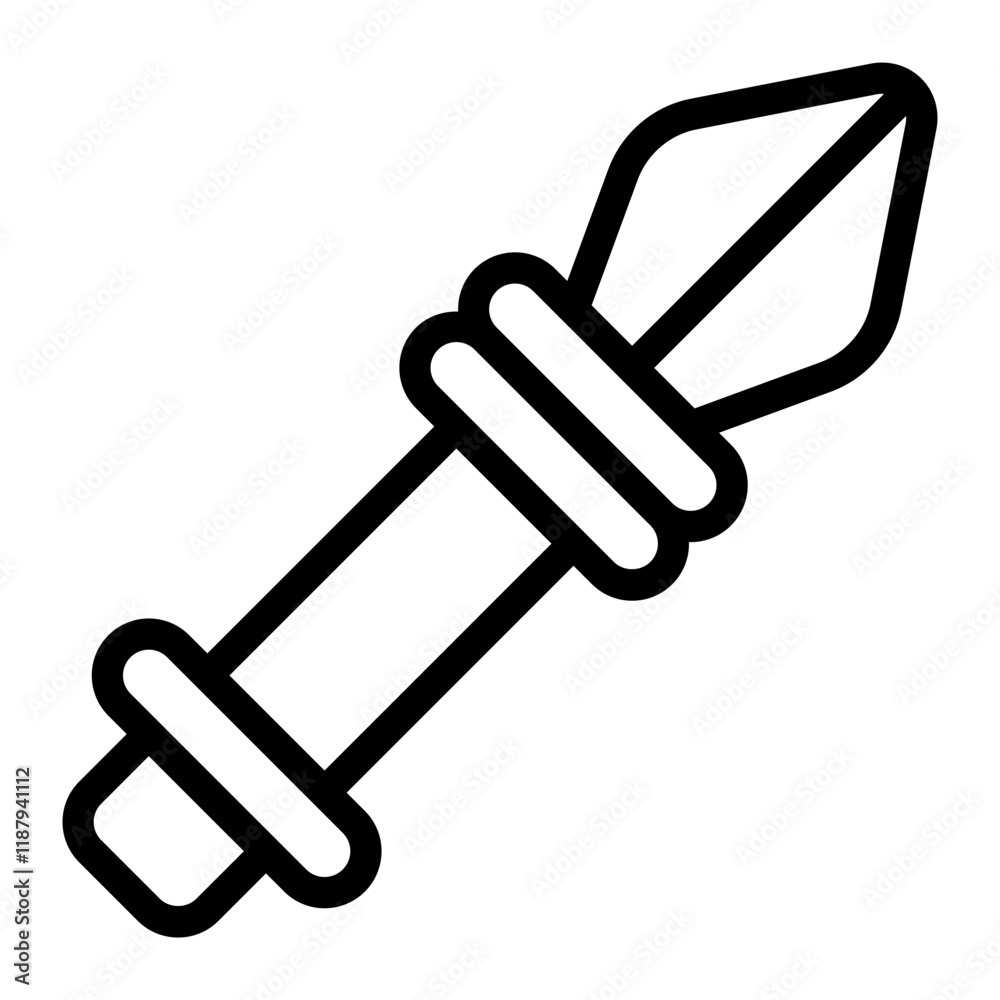 Spear Line Icon Spear Line Icon
