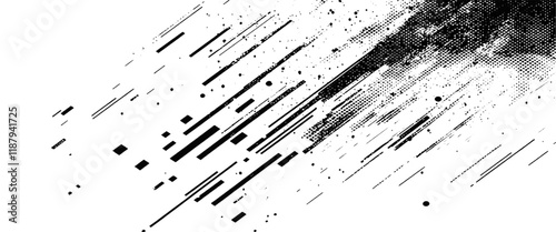 Vector abstract grunge halftone diagonal speed background