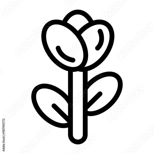 Tulip Line Icon