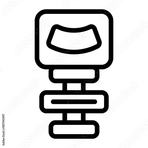 Ultrasound Machine Line Icon