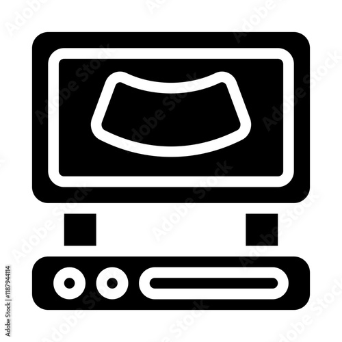 Ultrasound Machine Solid Icon