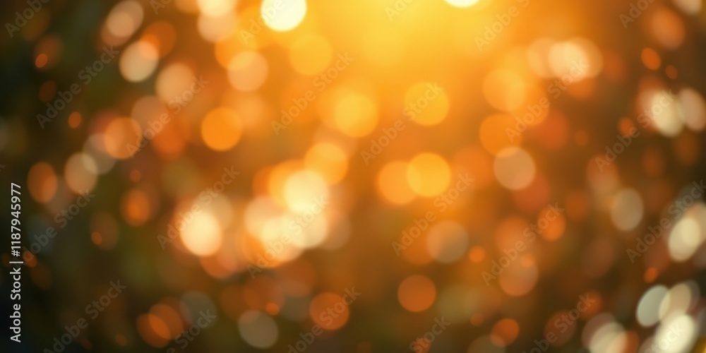 Obraz premium A Soft and Dreamy Abstract Background with Blurry Circles of Golden Light and Warm Hues