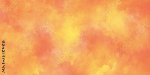 abstract orange watercolor painting textured on white paper background, in soft beige tones evokes a calming and inviting atmosphere, delicate watercolor gradient background.