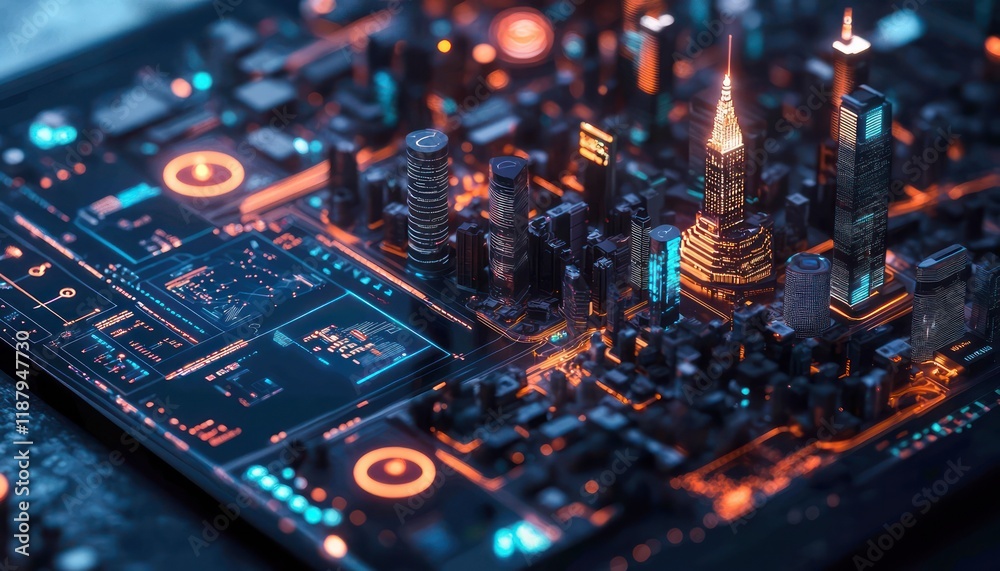 Fototapeta premium AI optimizes cybersecurity with incident handling and patch deployment.