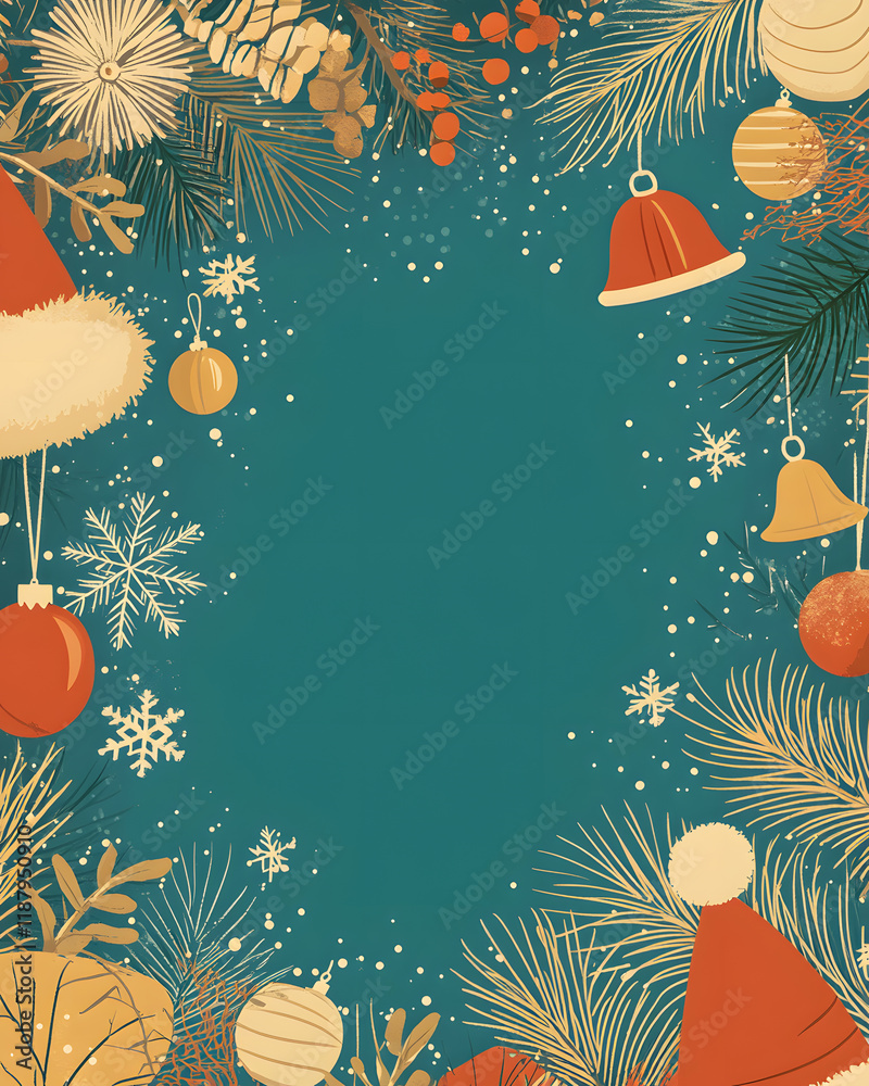 Luxurious Christmas and Holiday Promotion Banner with Elegant Ornaments, for Tags, Posters, and Banners with Ample Space for Custom Text Overlay Luxurious Christmas and Holiday Promotion Banner with Elegant Ornaments, for Tags, Posters, and Banners with Ample Space for Custom Text Overlay