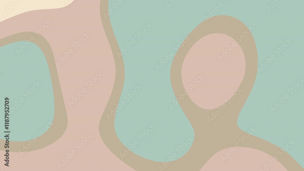 Abstract art features pastel shapes and organic curves. Abstract art features pastel shapes and organic curves.