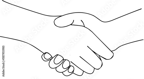 shaking hands sketch vector illustrations. 