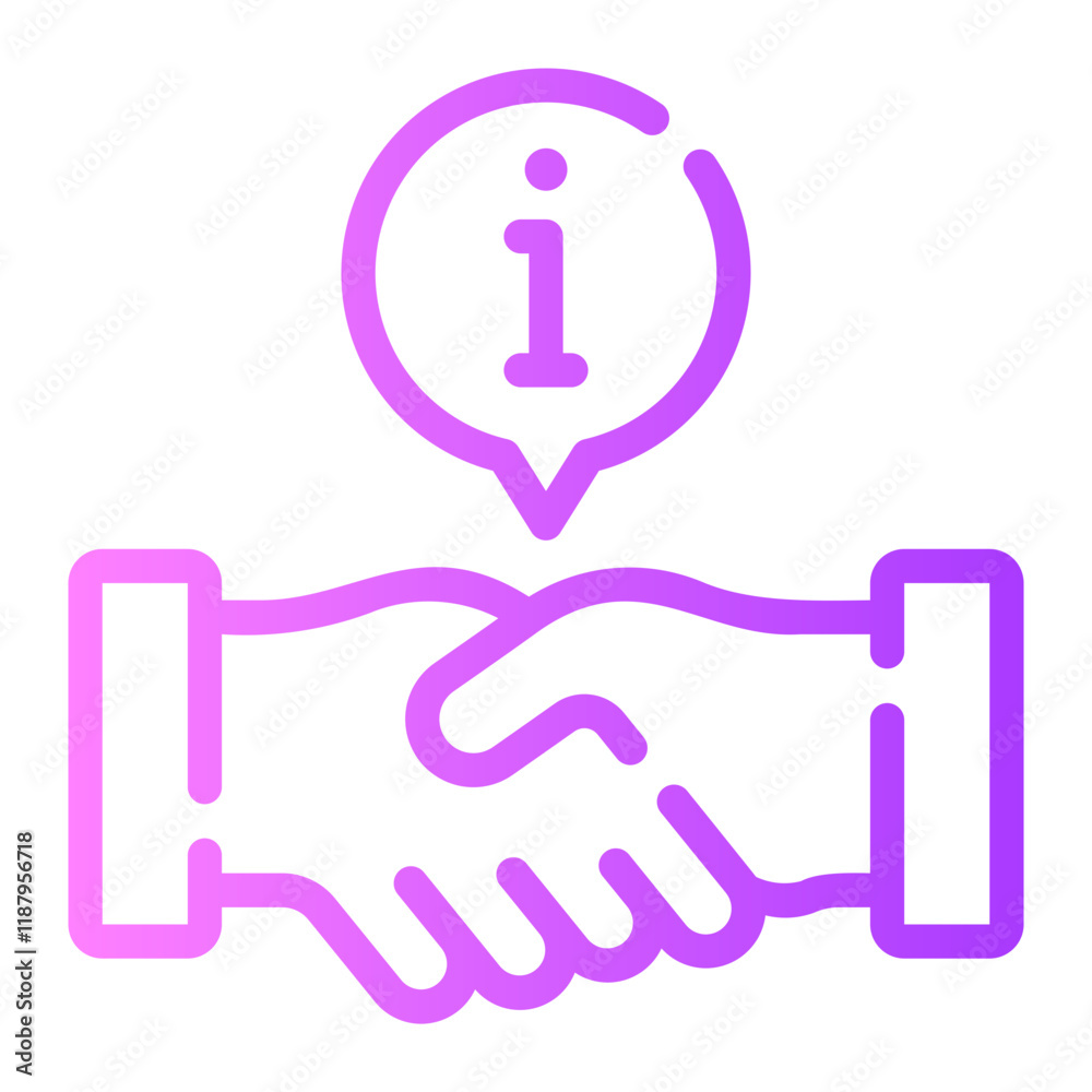 handshake gradient icon handshake gradient icon