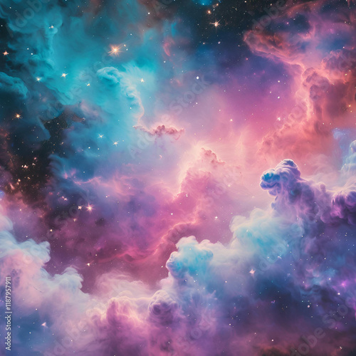 Cosmic Nebula Background - (4) photo