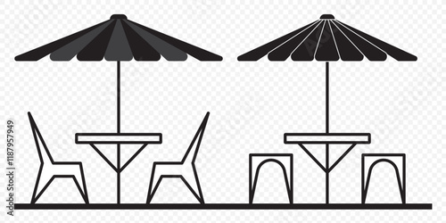 Terrace Icon. terrace icon isolated on transparent background. Modern and editable terrace icon. Simple icons vector illustration. eps 10.