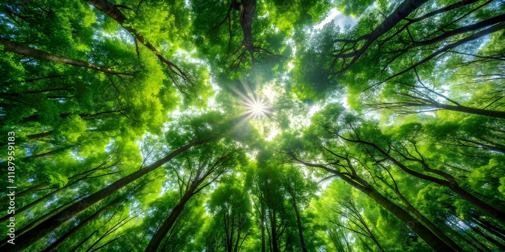Dense foliage and towering trees form a lush canopy overhead, filtering sunlight to create dappled patterns on the forest floor, leaves, nature Dense foliage and towering trees form a lush canopy overhead, filtering sunlight to create dappled patterns on the forest floor, leaves, nature