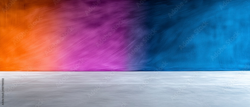 Naklejka premium Abstract Gradient Background Orange Purple Blue Wall Floor