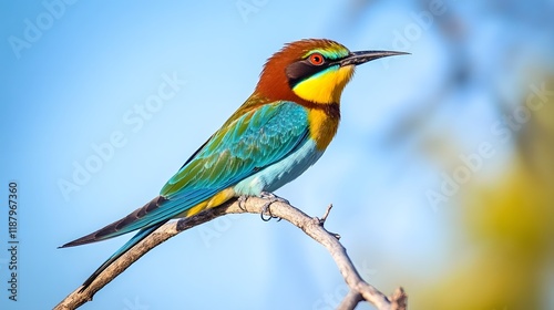 Wallpaper Mural Vibrant European Bee Eater Perched On Branch Torontodigital.ca