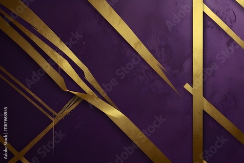 Wallpaper Mural Abstract purple background with gold stripes. Design template for brochures, flyers, magazine Generative AI Torontodigital.ca