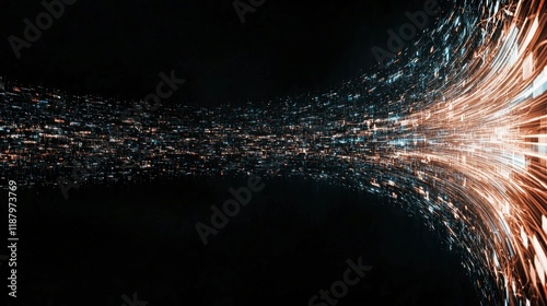 Fototapeta Naklejka Na Ścianę i Meble -  Futuristic Technology Background  Abstract Orange Blue Geometric Speed Lines