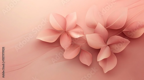 Delicate Peach Blossoms on a Soft Pink Background