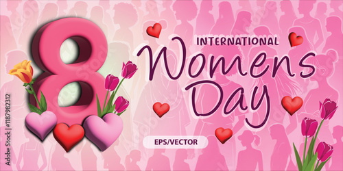 International Women's Day Celebration Design. 