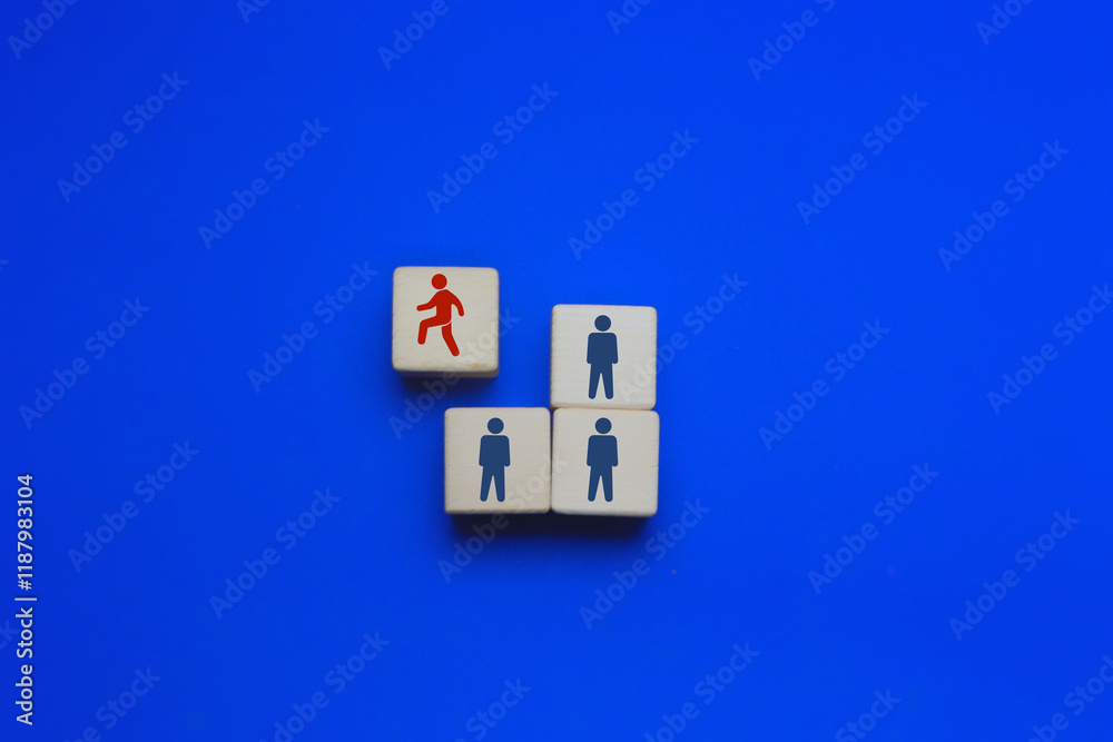 Different business concepts ,The businessman walked out of the group Different business concepts ,The businessman walked out of the group