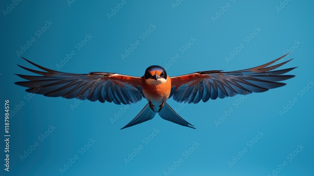 Obraz premium Majestic Bird in Flight: A Stunning Display of Avian Grace