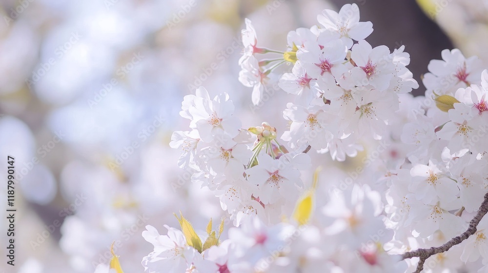 Blooming white cherry blossoms in springtime garden Blooming white cherry blossoms in springtime garden