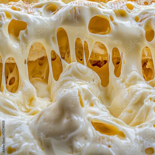 Melted Cheese Texture  Gourmet Food  Dairy Product  Closeup